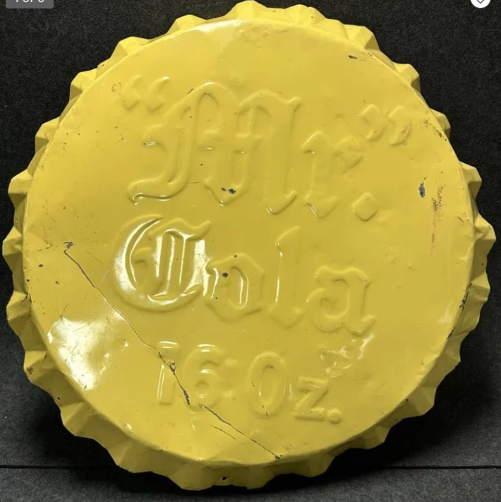 Mr Cola 16 Oz Embossed Advertising Bottle Cap Sign
