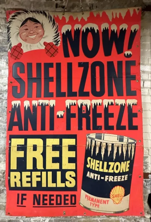 Shellzone Anti-Freeze 6 Foot Advertising Sign