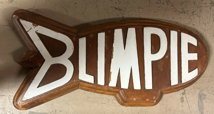 Blimpie Wood 3D Advertising Store Sign