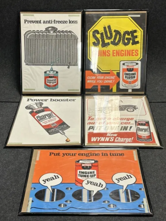 Five Wynns Anti-Freeze Engine Tune Up  Window Signs