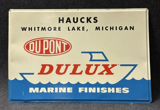 Dupont Dulux Marine Finishes Whitmore Lake Michigan Paint SST Sign