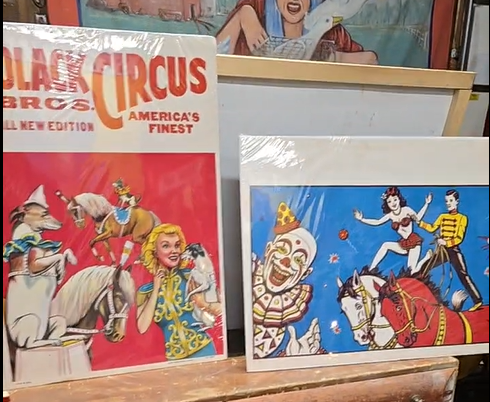 Polack Bros Circus – Two Circus Posters Clown Horses Dogs