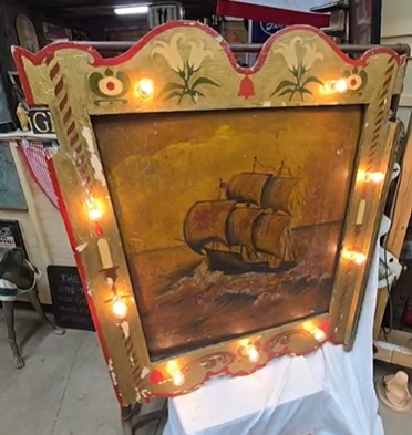 Carousel Carnival Light-Up Hand-Painted Wood Inner Panel