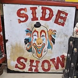 Carnival Circus Midway Side Show Pressboard Sign