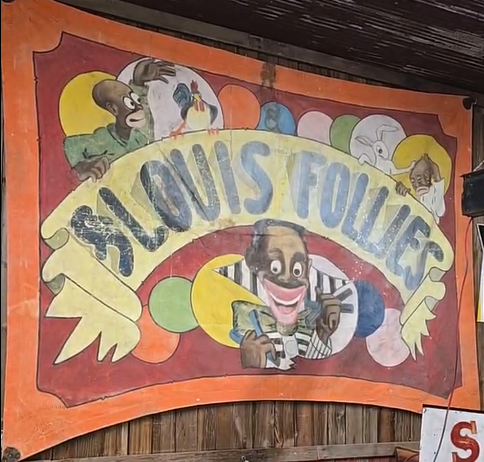 St Louis Follies Circus Carnival Side Show Canvas Banner