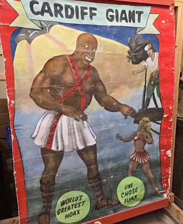 Cardiff the Giant Circus Side Show Carnival Canvas Midway Banner