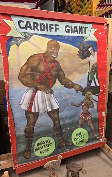 Cardiff the Giant Circus Side Show Carnival Canvas Midway Banner
