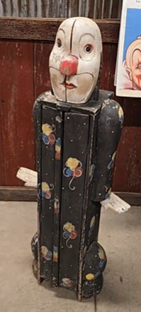 Wood Circus Clown Cabinet