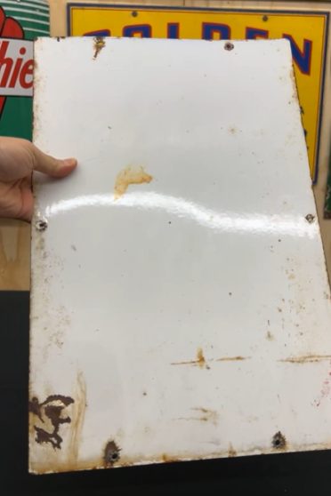 Texaco Fire Chief Gasoline White T SSP Pump Plate