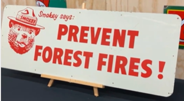 Smokey Says Prevent Forest Fires Single Sided Aluminum Sign