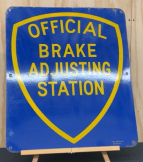 Official Brake Adjusting Station SSP Sign