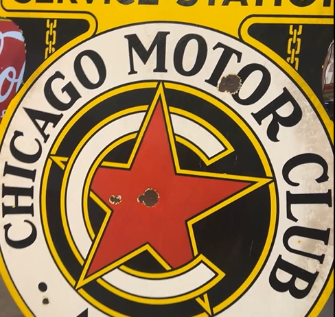 AAA Chicago Motor Club Bonded Service Station DSP Sign
