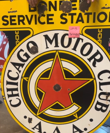 AAA Chicago Motor Club Bonded Service Station DSP Sign