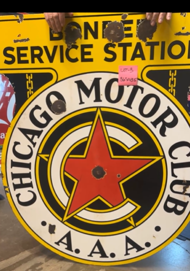 AAA Chicago Motor Club Bonded Service Station DSP Sign