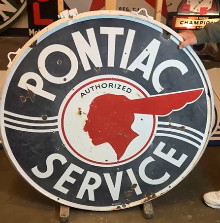 Pontiac Service Full Feather DSP 42-inch Sign