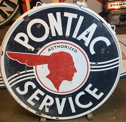 Pontiac Service Full Feather DSP 42-inch Sign