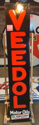 Veedol Motor Oils 100% Pennsylvania SST Vertical Sign