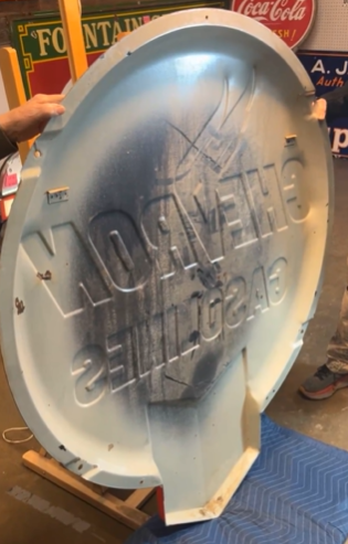 Chevron Gasolines SSP Embossed Convex Sign