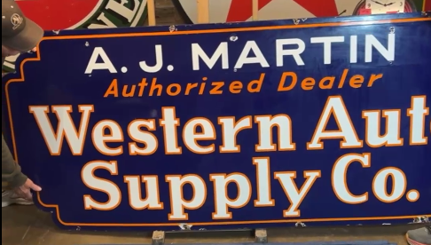 Western Auto Supply Company Die-Cut DSP 7 Foot Sign