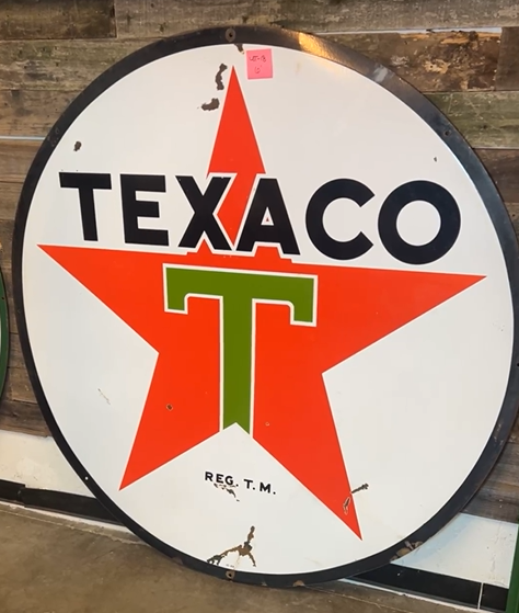 Texaco DSP 6 Foot White T Sign