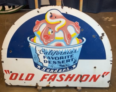 California’s Favorite Dessert Old Fashion Ice Cream Sundae SSP Sign