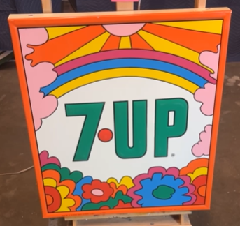 7Up Peter Max Style SST Sign