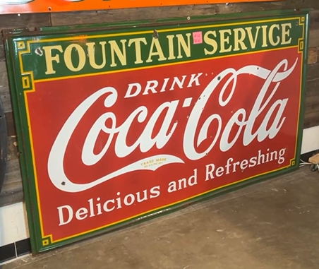 Coca-Cola Fountain Service SSP 8 Foot Sign