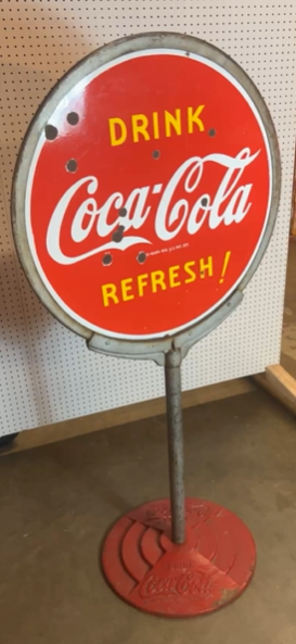 Coca-Cola Lollipop DSP Curb Sign