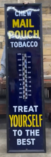 Mail Pouch Tobacco SSP Tube Thermometer