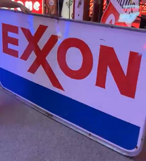 Exxon Gasoline DSP Rectangular Sign