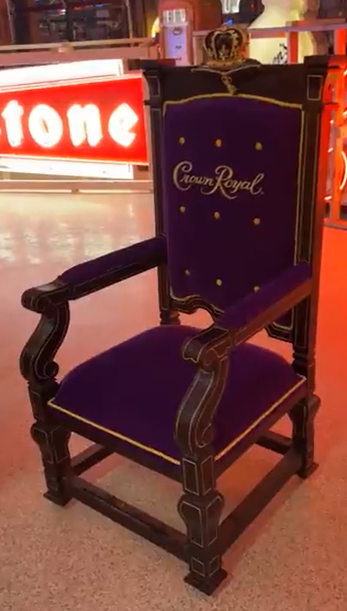 Crown Royal Promotional Chair with Pillow and Crown
