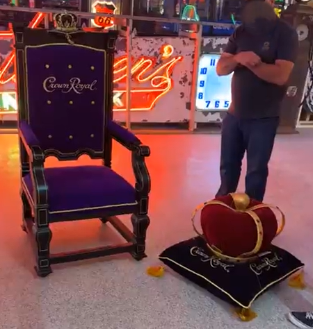Crown Royal Promotional Chair with Pillow and Crown