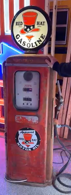 Red Hat Gasoline Motor Oil Gas Pump