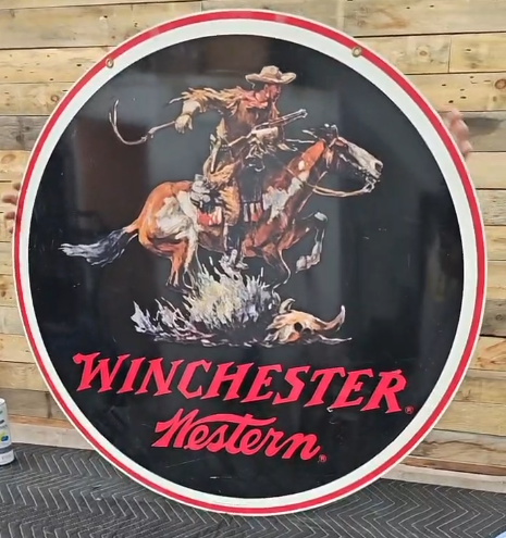 Winchester Western Double-Sided 38 Inch Sign