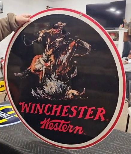Winchester Western Double-Sided 38 Inch Sign