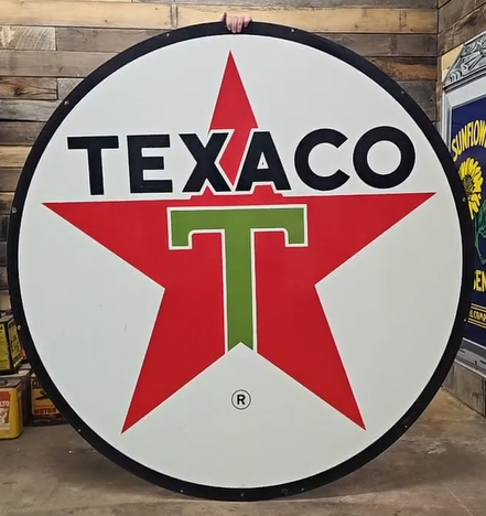 Texaco Gasoline Service Station DSP 6 Foot Sign
