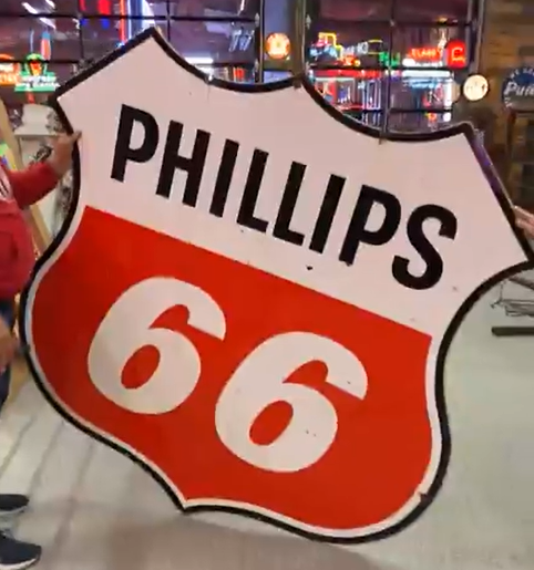 Phillips 66 Gasoline DSP 6 Foot Shield Sign