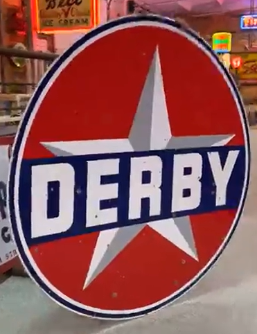 Derby Gasoline Service Station DSP 6 Foot Sign