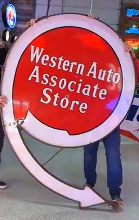 Western Auto Associate Store DSP Sign in Original Ring