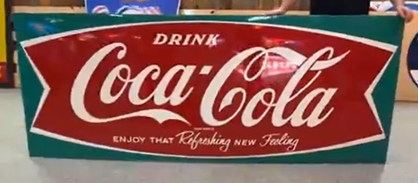 Drink Coca-Cola Refreshing New Feeling SST 9 Foot Billboard Sign
