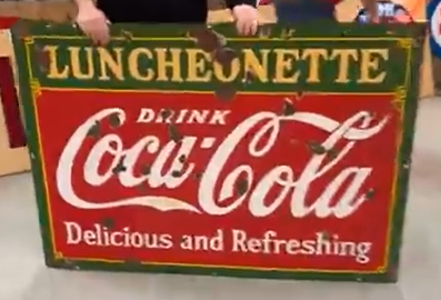 Coca-Cola Luncheonette Panel DSP 5 Foot Sign