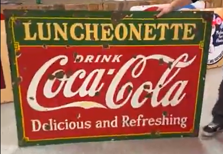 Coca-Cola Luncheonette Panel DSP 5 Foot Sign