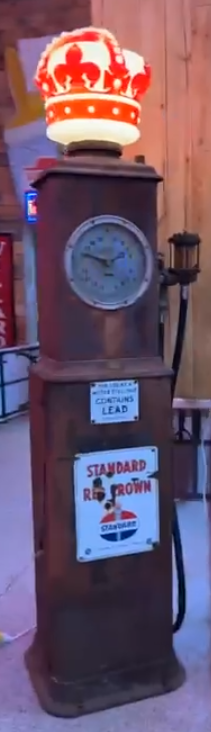 Standard Red Crown Gasoline Clock Face Bennett Pump