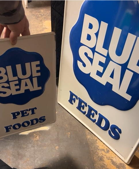 Blue Seal Feeds and Pet Foods SST Embossed Signs
