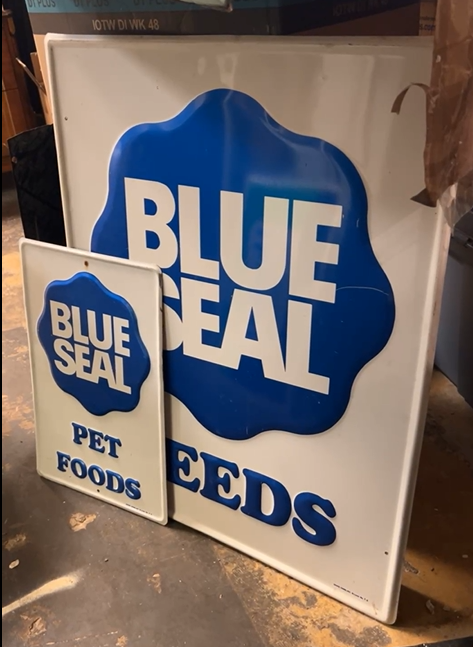 Blue Seal Feeds and Pet Foods SST Embossed Signs