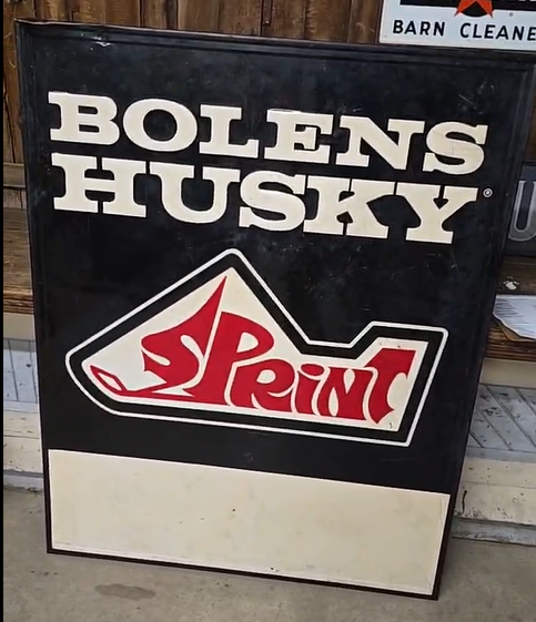 Bolens Husky Sprint Snowmobile SST Embossed Privilege Panel Sign
