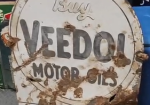 Veedol Motor Oils 100% Pennsylvania DSP Tombstone Sign