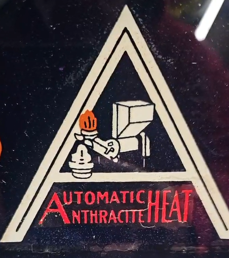 Electric Furnace Man Sales Service Reverse on Glass Sign