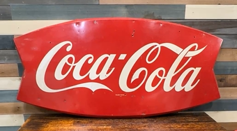 Coca-Cola SST Cookie Cutter Edge Fishtail Sign