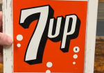 7Up Seven Bubble Masonite Sign